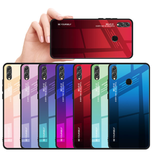 Huawei P Serie TPU + gehärtetes Glas Mode Huawei P20 Lite (2018) Handyhülle Farbverlauf – Bild 3