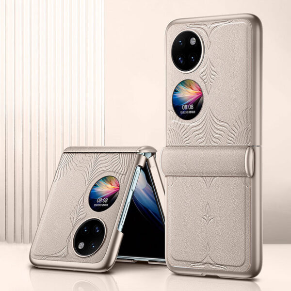 Huawei P Serie Einfarbig PU Mode Handyhülle Huawei P50 Pocket – Bild 2