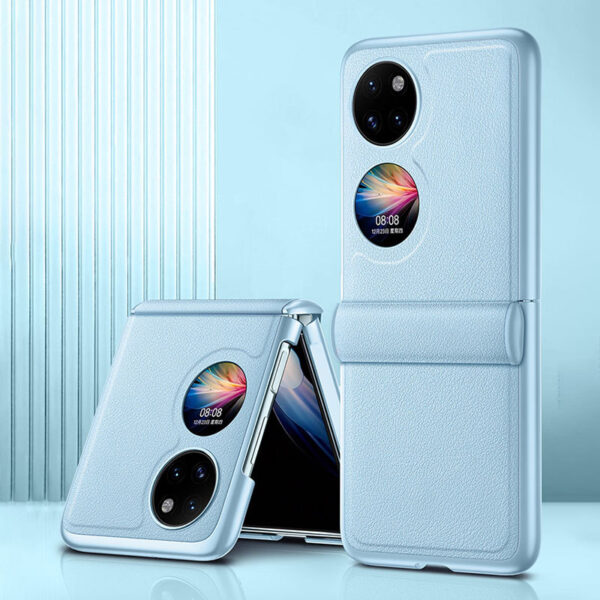 Huawei P Serie Einfarbig PU Mode Handyhülle Huawei P50 Pocket – Bild 4